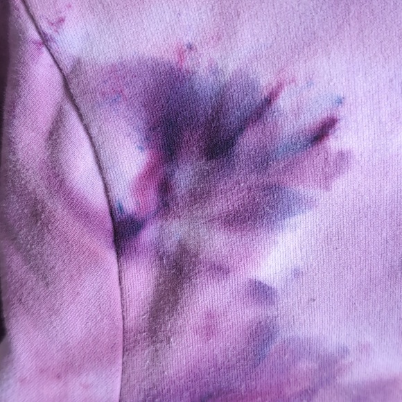 Talbots Purple Lavender Tie-Dye Athleisure Full Zip Jacket Size Small - Picture 4 of 6